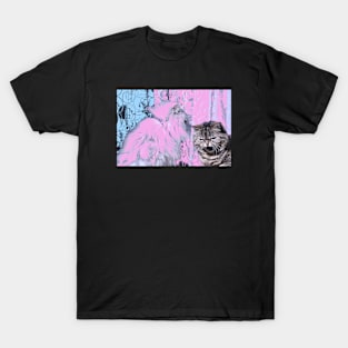 Two cats (pink) T-Shirt